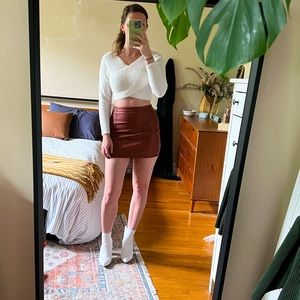 SOLD: Faux leather mini skirt